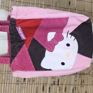 Hello Kitty Pink and Red Corduroy Tote Bag